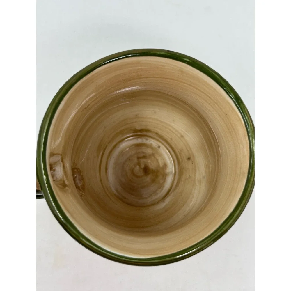 Home Trends Granada Fruit Pattern Footed Vintage Coffee Mug 4 1/2